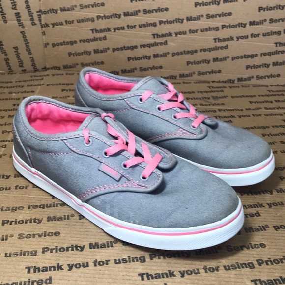 pink gray vans